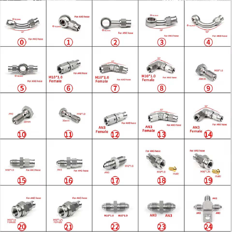 01PC AN3 AN4 Selang Oli Rem Hi - Brake Line Motorcycle ulasan dan harga
